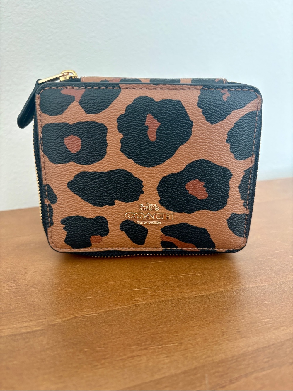 Coach leopard print jewelry box